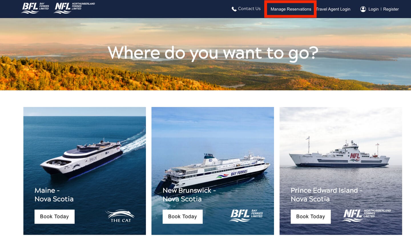 Manage Reservations Screenshot