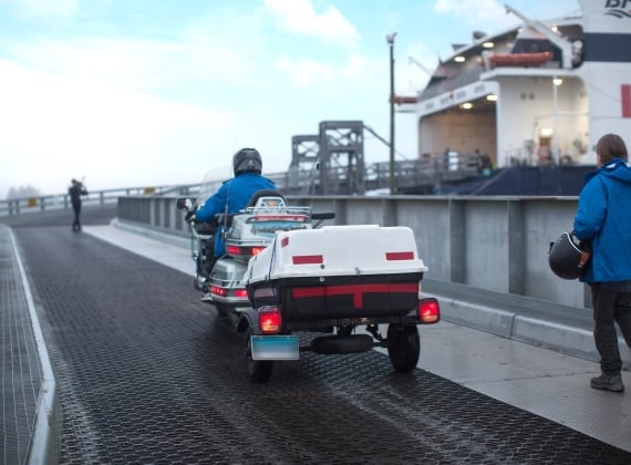 Motorcycle Boarding The CAT Ferry