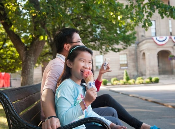 girl enjoying ice cream